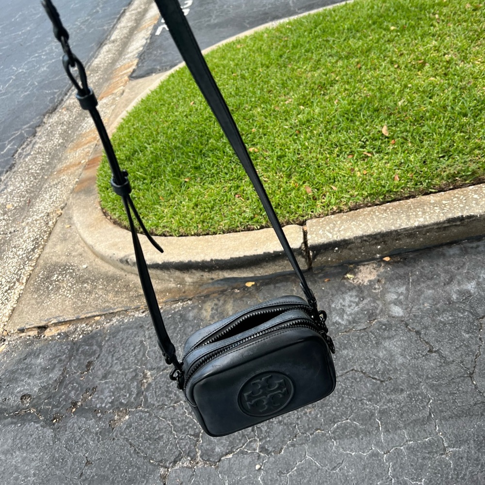 Tory Burch black mini crossbody.